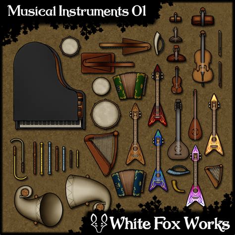 Musical Instruments 01 - CartographyAssets