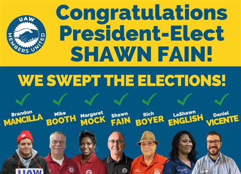 Congratulations, President-Elect Shawn Fain & UAW Members United! — UAW ...