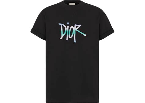 Dior And Shawn Oversized Logo T-Shirt Black Men's - FW20 - US