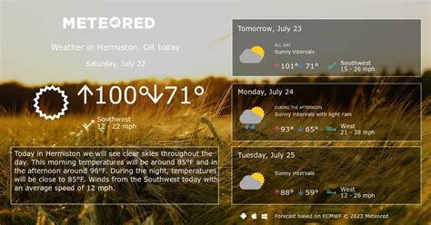 Hermiston, OR Weather 14 days - Meteored