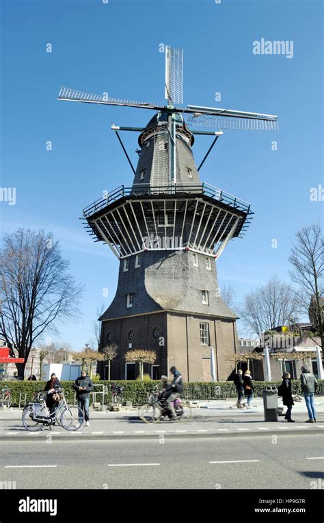 De Gooyer windmill Stock Photo - Alamy