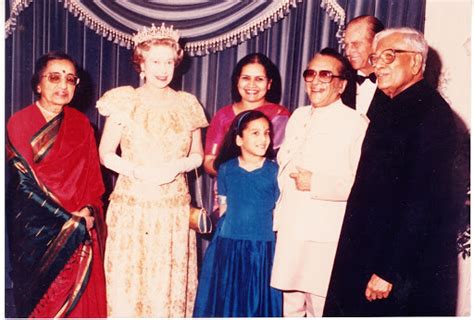 Mrs. Venkataraman, Queen Elizabeth II, Sukanya Shankar, Anoushka Shankar, Ravi Shankar, Prince ...