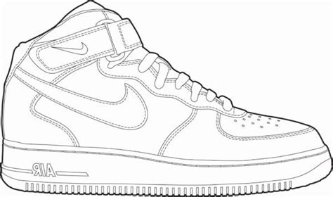 Nike Air Force 1 Sketch coloring page - Download, Print or Color Online ...