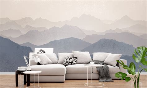 Mountain Sunrise wall mural wallpaper | Extradecor