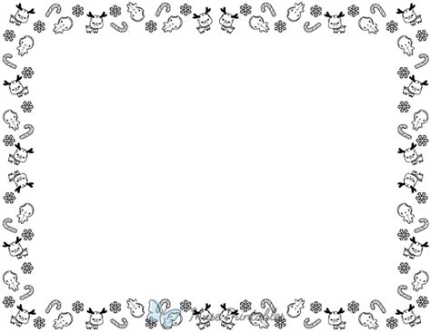 Black And White Christmas Border