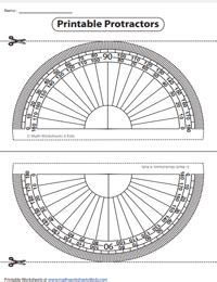 Printable Protractor Templates