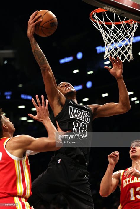 Nic Claxton of the Brooklyn Nets shoots during the game against the ...