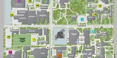 Uw Milwaukee carte du campus de l'Université de WIsconsin à Milwaukee ...