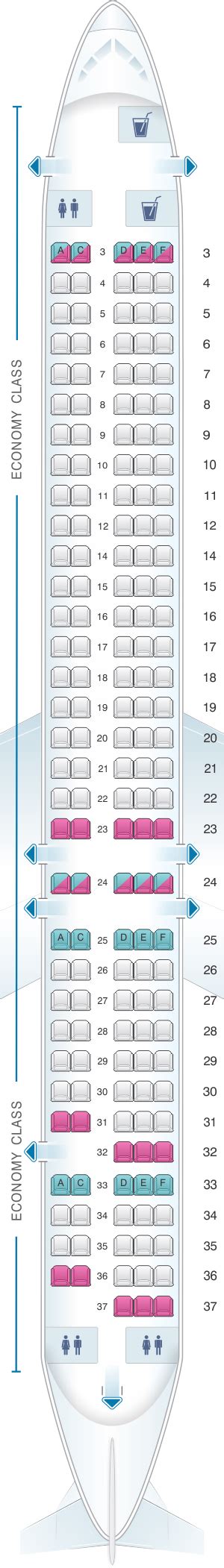 Seat Map Allegiant Air McDonnell Douglas MD 80 | SeatMaestro.com