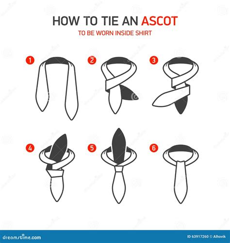 How to Tie an Ascot stock vector. Illustration of businessman - 63917260