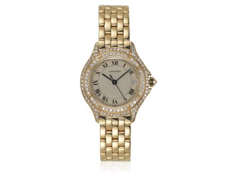 CARTIER DIAMOND SET GOLD WATCH, | Christie’s