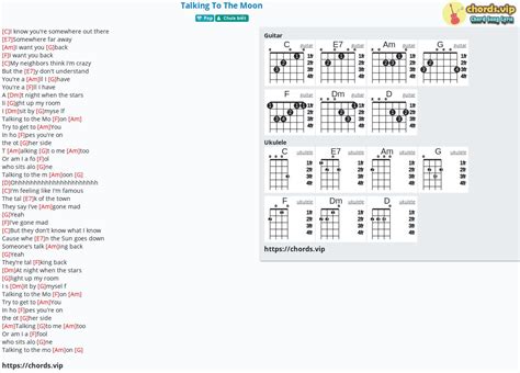 Chord: Talking To The Moon - tab, song lyric, sheet, guitar, ukulele | chords.vip