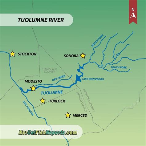 Tuolumne River - Fish Reports & Map