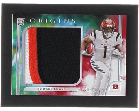 Ja'Marr Chase 2021 Panini Origins Rookie Jumbo Jerseys Red #13 RC #30/ ...