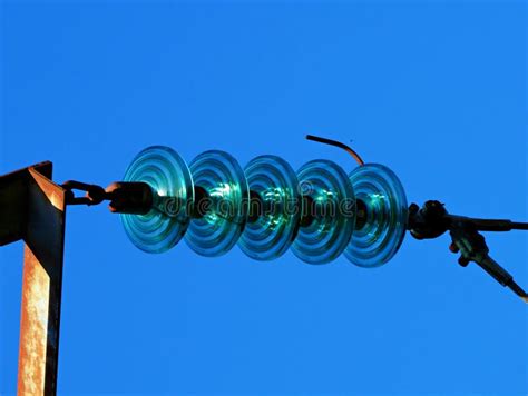 Glass Insulators on a Power Line Stock Image - Image of power, pattern: 129994065