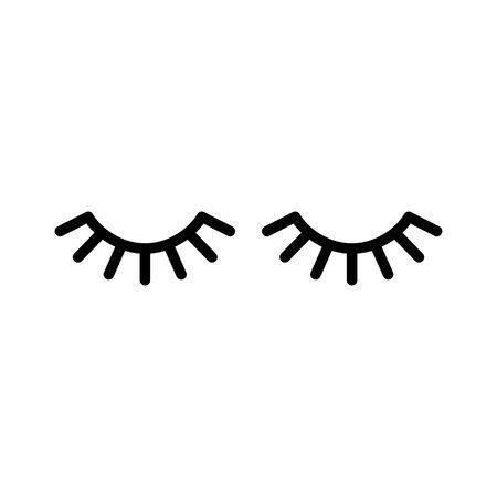 Vector eyelashes. Closed eyes. Vector icon Cute design | Eye ...