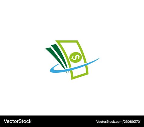 Creative abstract money cash logo design symbol Vector Image