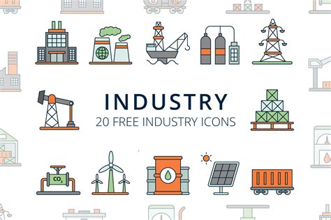 Industry Vector Free Icon Set - GraphicSurf.com