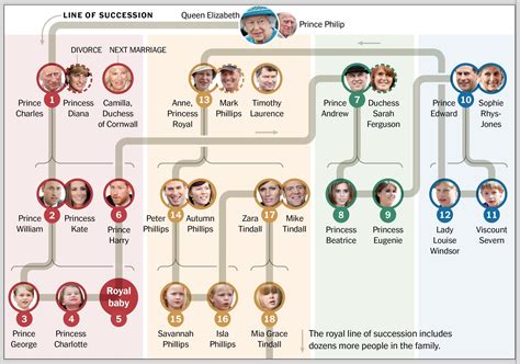 NYT: Royal Line of Succession | Royal line of succession, Charles and diana, Line of succession