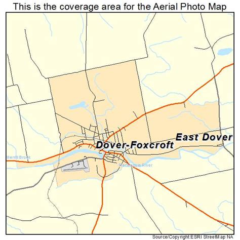 Aerial Photography Map of Dover Foxcroft, ME Maine