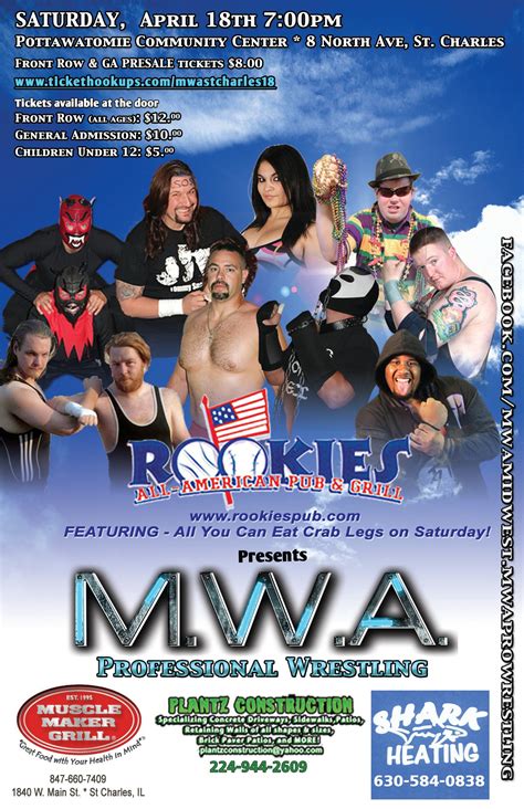 MWA Pro Wrestling April 18 | St. Charles, IL Patch