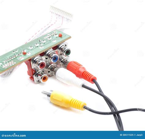 Rca cable colors stock image. Image of network, stereo - 30511525