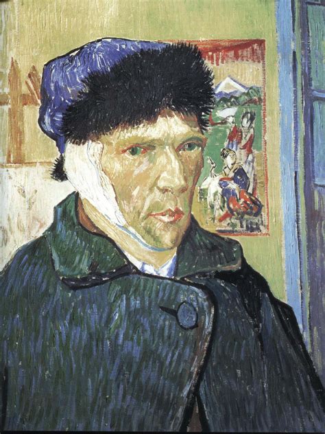 Self Portrait with Bandaged Ear Painting | Vincent Van Gogh Oil Paintings