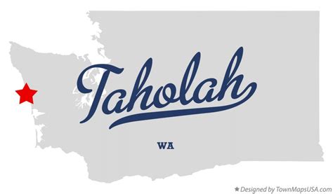 Map of Taholah, WA, Washington