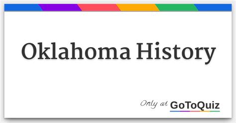 Oklahoma History