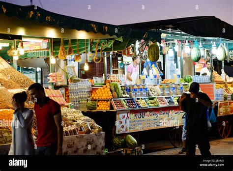 Marrakech medina, Morroco at night Stock Photo - Alamy