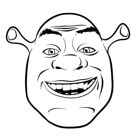 How to draw the face of Shrek - Sketchok easy drawing guides