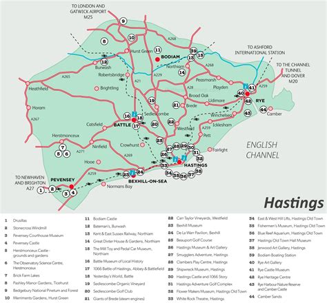 Hastings Area Tourist Map