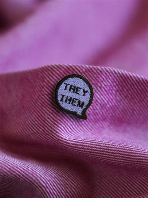 They Them Pronouns Pride Flag Embroidered Patch Iron on Option ...