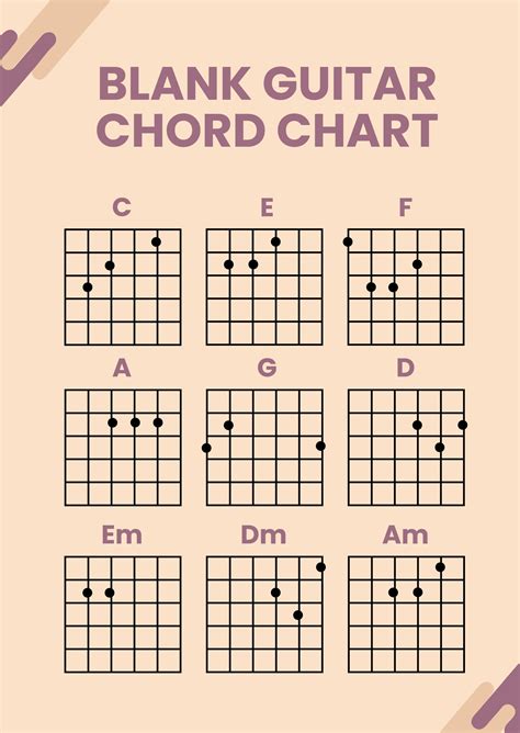 FREE Guitar Chord Templates & Examples - Edit Online & Download ...