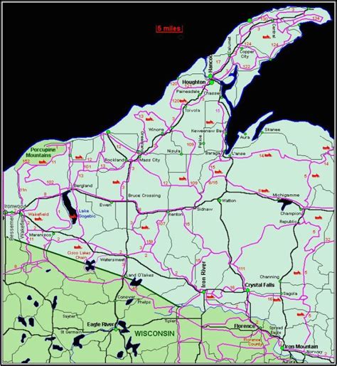 Michigan Upper Peninsula Snowmobile Trail Map