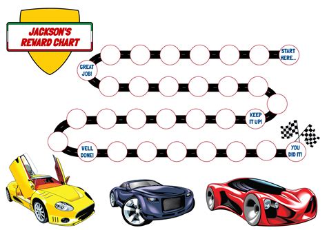 Editable Cars Reward Chart Potty Chart Printable Behaviour | Etsy