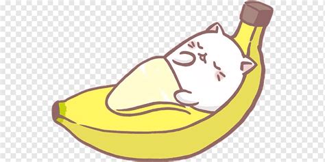 Cat Banana Kavaii Drawing, Cat, food, animals, manga png | PNGWing