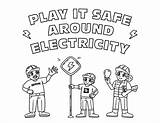 Electrical Safety Coloring Contest  Kaukauna Utilities sketch template