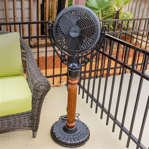 Fanimation Old Havana Outdoor Pedestal Mounted Fan - Black : BBQGuys ...