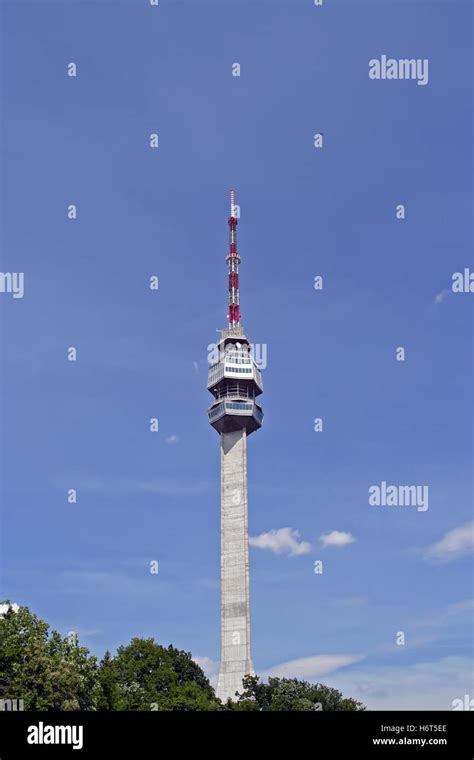 Television antenna tower. Television signal broadcast tower Stock Photo - Alamy