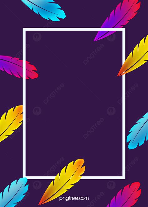 Color Gradient Feather Pattern Border Background Wallpaper Image For Free Download - Pngtree