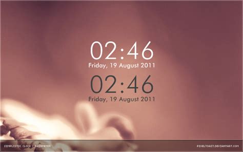 Simplistic Clock by pixeltoast | Simplistic, Clock, Desktop design