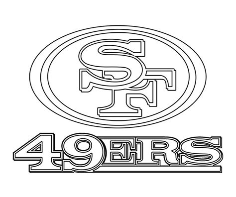 49ers printable coloring pages | San francisco 49ers logo, Football coloring pages, Coloring ...