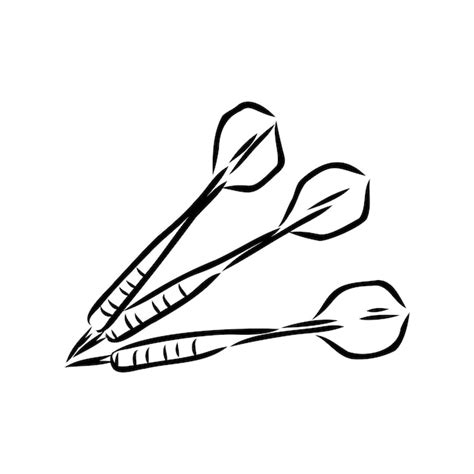 Premium Vector | Darts and arrow illustration drawing engraving ink ...