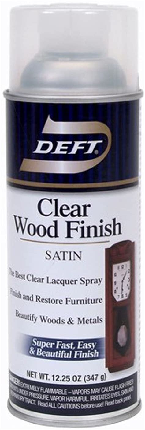 Deft 037125017132 Interior Clear Wood Finish Satin Lacquer with 12.25 ...