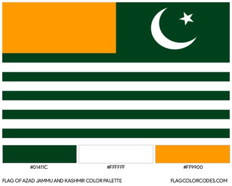 Azad Jammu and Kashmir flag color codes