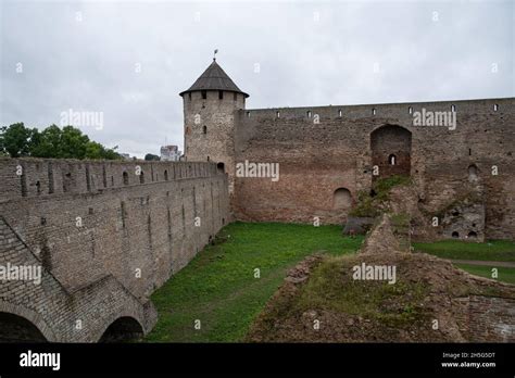 Gate tower of Ivangorod Fortress. The fortress was built in 1492 ...