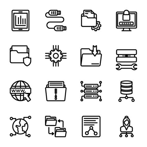 Data Management Flat Icons 26970386 Vector Art at Vecteezy