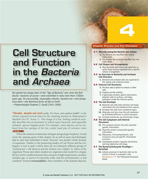 SOLUTION: Cell structure and function in the bactheria and archaea ...