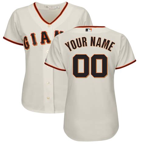 Women's San Francisco Giants Majestic Cream Home Cool Base Custom Jersey